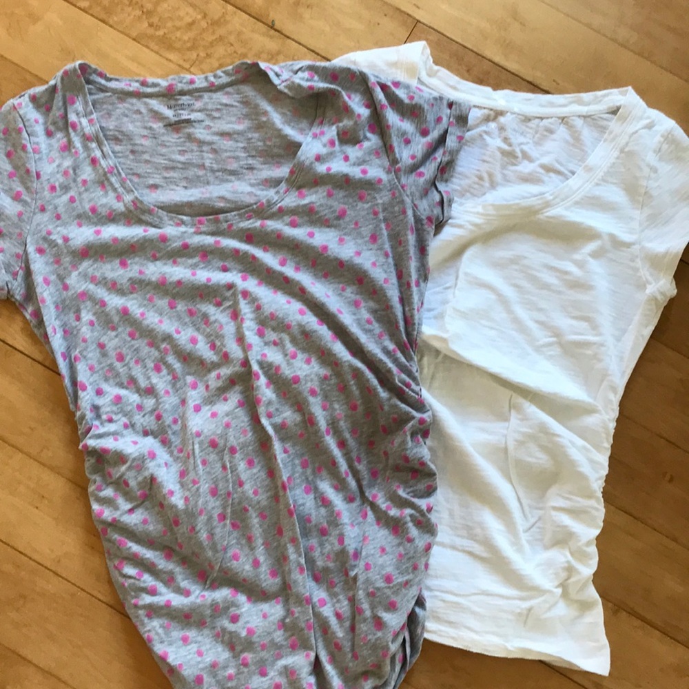 Two size medium maternity t-shirts